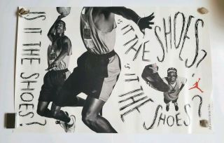 Vintage 1990 Nike Michael Jordan Is It The Shoes? Spike Lee Mars Blackmon Poster