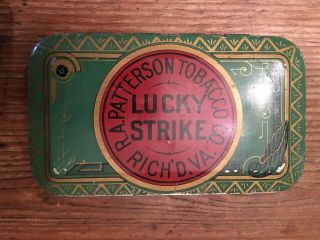 Vintage Antique Lucky Strike Tobacco Advertising Tin Box