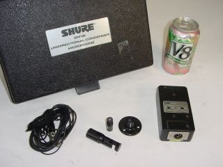 Vintage Shure Sm98 Unidirectional Condenser Microphone W/ Preamp,  Cable,  Case 2