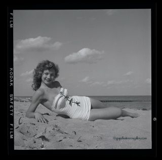 Bunny Yeager C.  1960 Pin - up Camera Negative Photograph Pretty Pin - up Dolly Murcia 2