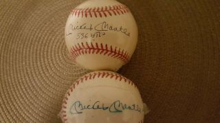 Mickey Mantle Signed Baseball 536 Hr 