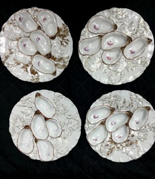 Pink And Gold Oyster Plates