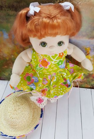 Vintage " My Child " Doll,  Red Hair & Green Eyes From Mattel Inc.  1985,  14 " (35cm)