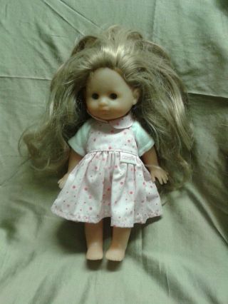 Vintage Gorgeous Corolle Doll With Pink Dress Blond Hair Rare