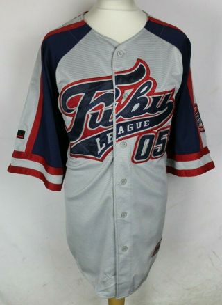 05 Vintage Fubu League Baseball Jersey Shirt Mens Size Xxl