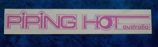 Piping Hot Australia.  Large Vintage 1980,  S Surfing Sticker