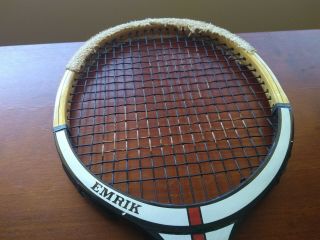 Vintage Emrik Squash Racquet - " Jetta " Wood/fibre W/ Vinyl Case & Ball - Quality