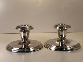 Vintage J.  Tostrup Norway 830s Silver Candlesticks Weighted
