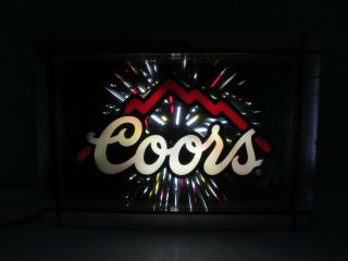Vintage Coors " Starburst " Lighted Motion Back Bar Beer Sign