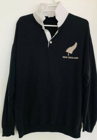 Zealand All Blacks 80s Vintage Tree Co.  Rugby Jersey Shirt Size Xxl - 114cm
