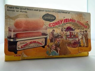 Vtg.  1978 Sunbeam Coney Island Steamer Frank N Bun Hotdog & Bun Warmer
