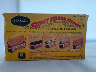 Vtg.  1978 Sunbeam Coney Island Steamer Frank N Bun Hotdog & Bun Warmer 2