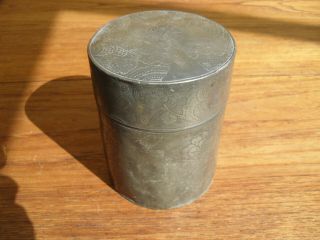 Chinese Swatow Pewter Tea Caddy
