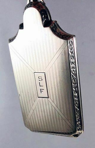 Art Deco Sterling Silver Dance Purse Compact Money Clip Coin Holder N/r