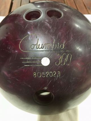Ten Pin Bowling Ball Kit Columbia 300 White Dot Vintage 2