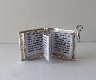 09 VINTAGE SILVER CHARM BIBLE WITH 23rd PSALM 3