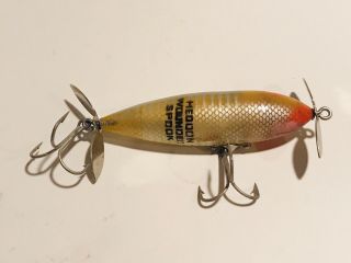 Heddon Wounded Spook Rare Color Yellow/Orange/Silver Striped 3