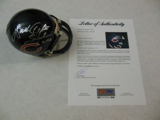 Walter Payton Signed Autographed Chicago Bears Mini Helmet Psa Dna Loa 2