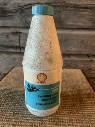 Vintage Shell Snowmobile Oil Can Jug