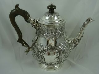 Stunning Solid Silver Coffee Pot,  1703,  651gm