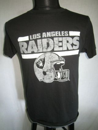 Los Angeles Raiders 1980s ? Black Single Stitch Vintage T Shirt Size S Thin Soft