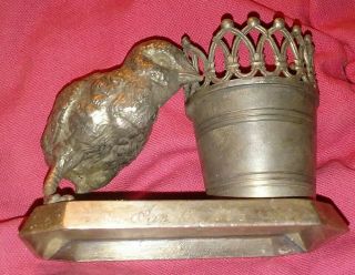 Victorian James W Tufts Boston Silverplate 2697 Figural Chick Toothpick Holder