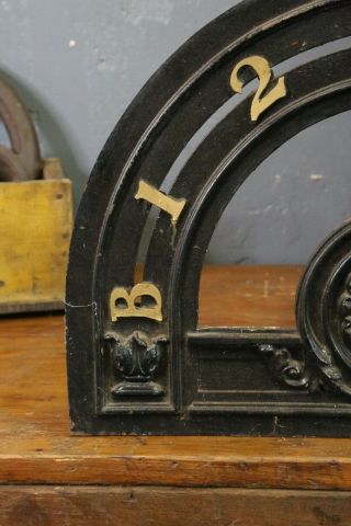 Antique Cast Iron Elevator Floor Indicator old ornate architectural Arrow gothic 3