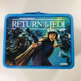 Vintage Star Wars Return Of The Jedi Lunchbox Thermos 1983