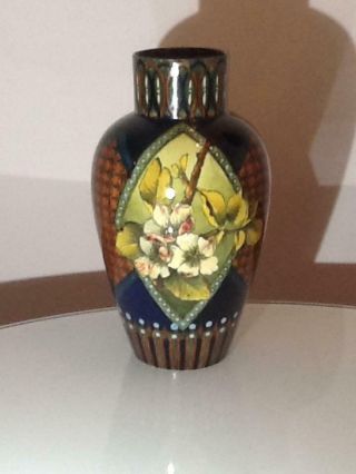 Stunning Antique 19thcentury Royal Doulton Faience 1881 Vase Signed M.  B.