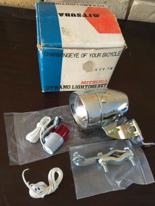 Vintage Mitsuba Bicycle Light Kit.  Nib Japan 6 Volt.