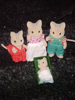 Vintage Tomy Catwood Cats Sylvanian Families 80 