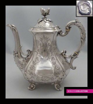 Fray Antique 1850s French All Sterling Silver Tea/coffee Pot Napoleon Iii Period