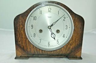 Antique/vintage Smiths Enfield Mantle Clock With Key.