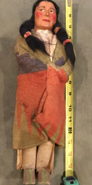 Vintage Skookum Doll Bully Good Indian Native American Man Chief Blanket 15 "