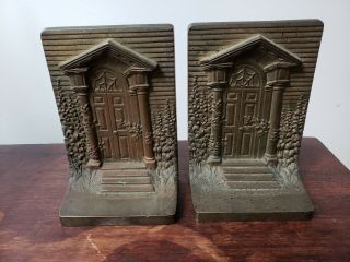 Antique Bradley and Hubbard B&H Iron Home Bookends 3