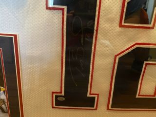TOM BRADY SIGNED FRAMED REEBOK JERSEY WITH Sewn name and Numbers With 2