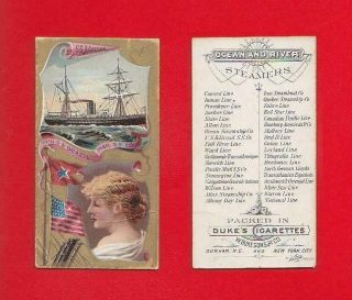 1887 Duke - N83 Ocean & River Steamers - U.  S.  & Brazil Mail S.  S.  Co.  Vg