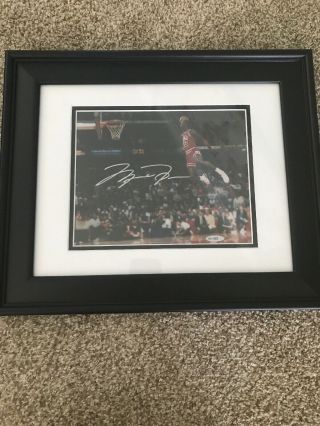 Michael Jordan Autographed Signed Framed Photo Uda Upper Deck 8x10