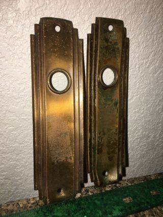 2 Vintage Key Door Knob Back Plate’s Brass Or Copper.
