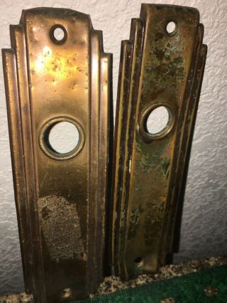 2 Vintage Key Door Knob Back Plate’s Brass or Copper. 2