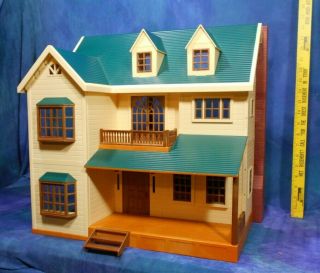 Vintage Sylvanian Families Calico Critters Doll House Deluxe Vill Dollhouse Ml - A