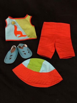 Vintage Mattel Chatty Cathy Doll Clothes Outfit Sunny Day Complete Hat & Shoes