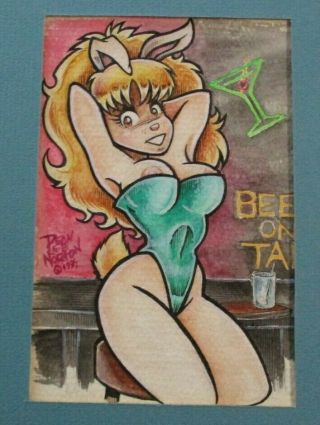 Dean Lee Norton Pinup Girl Painting Drawing Comic Art Erotic Vintage