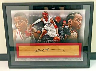 Allen Iverson Autographed Framed The Answer " Game " Floor Collage