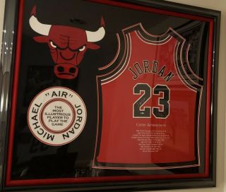 Uda Michael Jordan Signed 120/123 Red Bulls Authentic Framed Upperdeck Rare