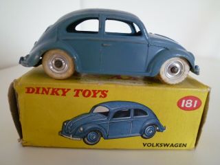 Vintage Dinky Toys 181 Volkswagen Beetle Oval Bug 1956 - 70 Vgc