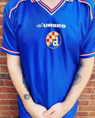 GNK Dinamo Zagreb Home Shirt 1999 - 2000 Umbro Vintage Soccer Jersey Croatia 2