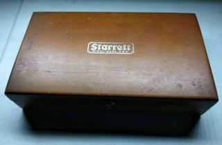 Vintage Starrett No.  196 Dial Indicator In Wood Box W/ All Atts.  List$976.  0