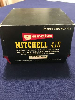 NOS Vintage Garcia Mitchell 410 High Speed Spinning Reel Made in France 3