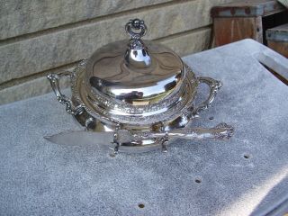 Forbes Silver Co.  Quadruple Silver Plate Butter Dish 183,  1847 Rogers Butter